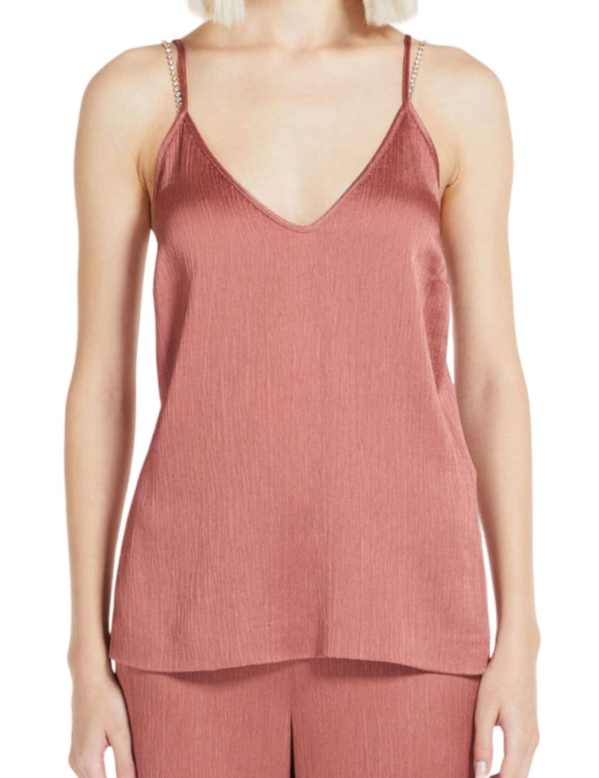 Max Mara Textured Brown Sleeveless Top