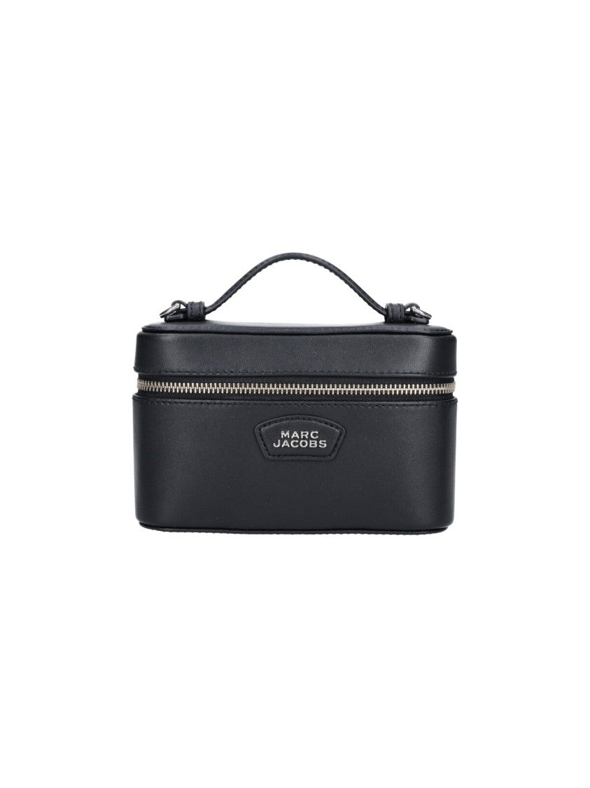 Marc Jacobs Black The Vanity Bag Calf Leather Handbag