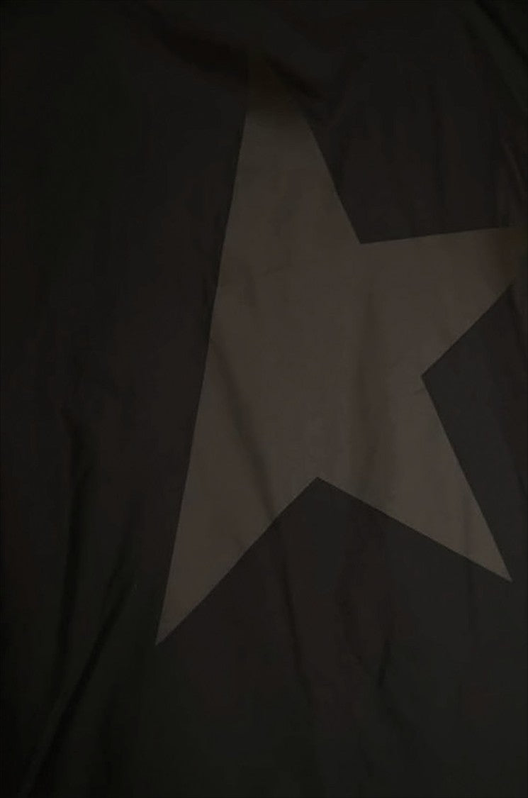 Golden Goose Long Padded Coat With Hood And Star Graphic