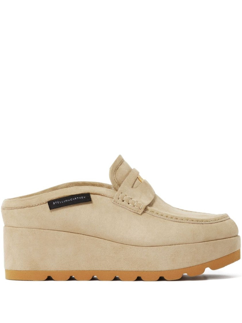 Stella Mccartney Moccasin-Inspired Beige Platform Sandals