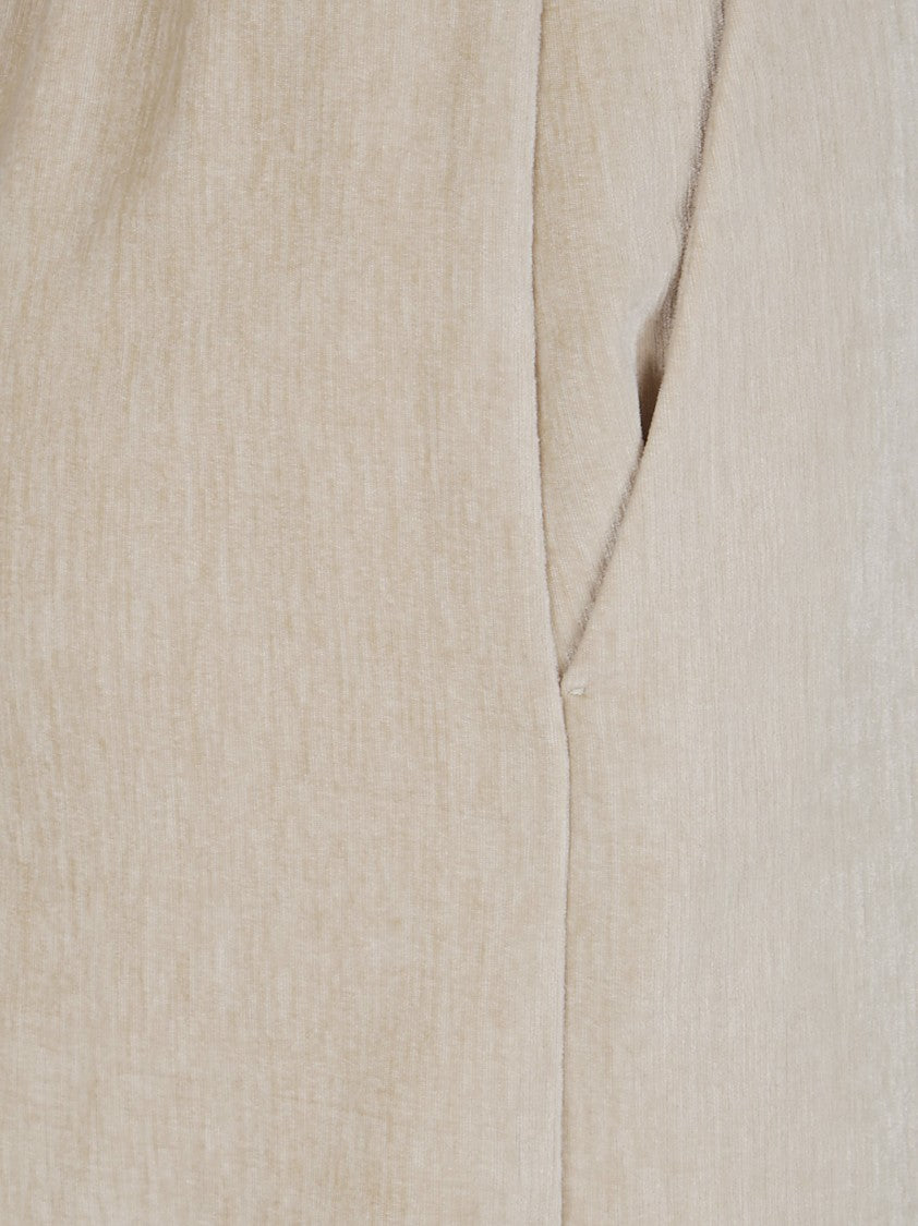 Forte Forte Straight-Leg Pants With Subtle Sheen And Elastic Waistband