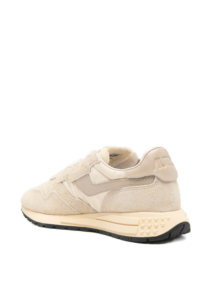 Autry Light Beige Reelwind Low Suede Sneakers