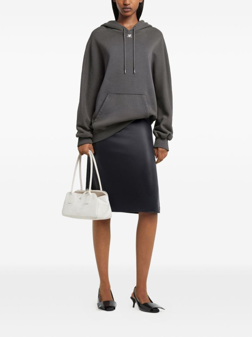 Courrèges Silk And Nylon Blend Crew Neck Hoodies