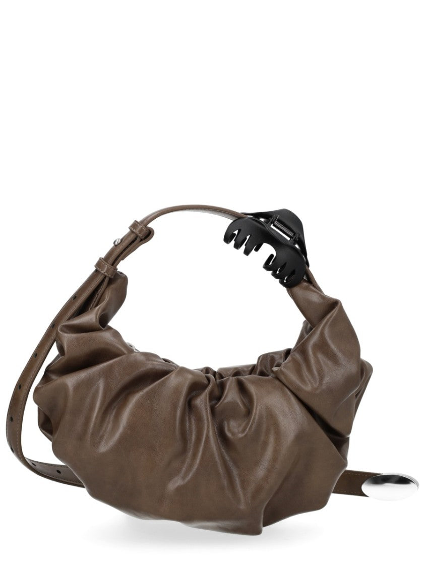Diesel Neutrals Grab-D Slouchy Ruched Shoulder Bag