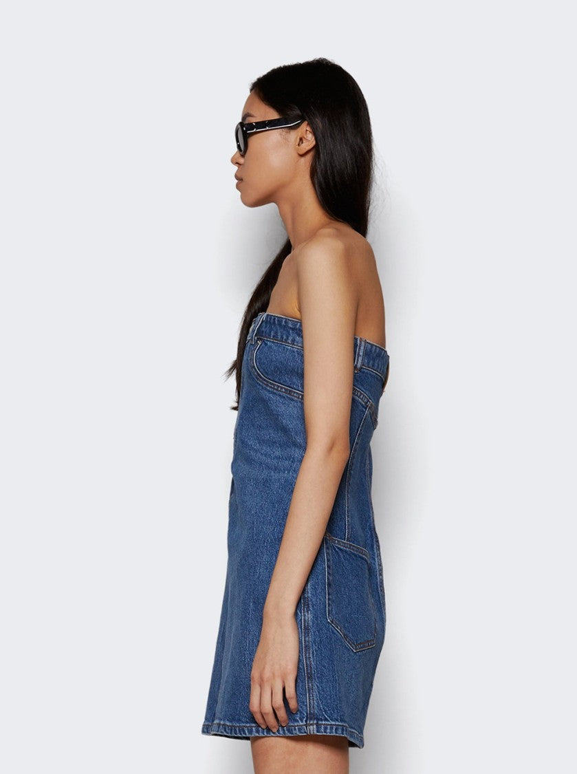 Alexander Wang Stretch Denim Tube Dress Deep Blue