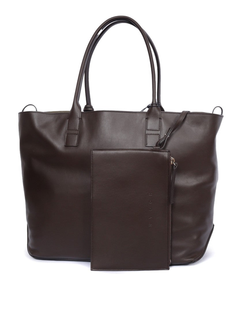 Hogan Address Medium Calfskin Leather Tote Bag