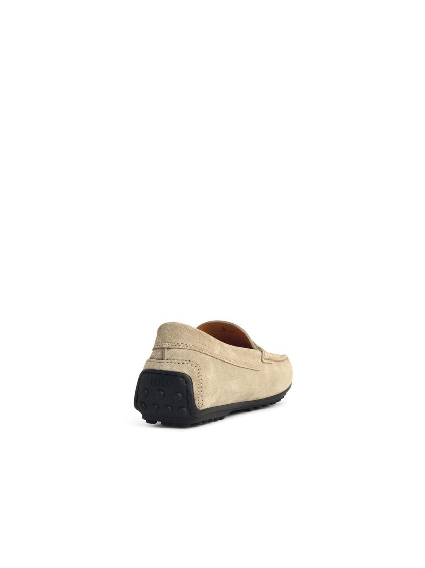 Tod's City Gommino' Beige Suede Loafers