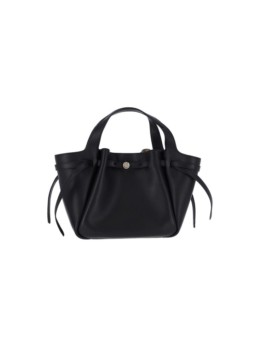 Tory Burch Black Romy Charm Leather Handbag