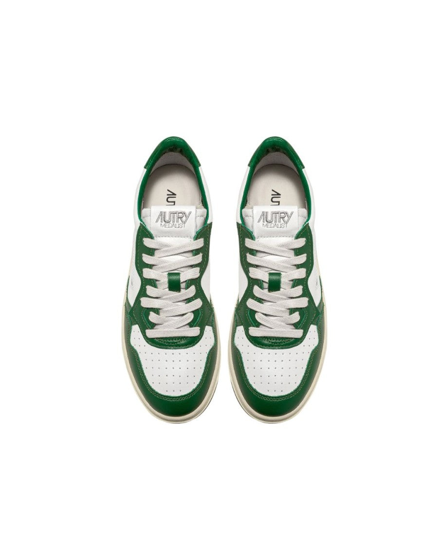 Autry Bicolor Leather Low-Top Sneakers With Breathable Design