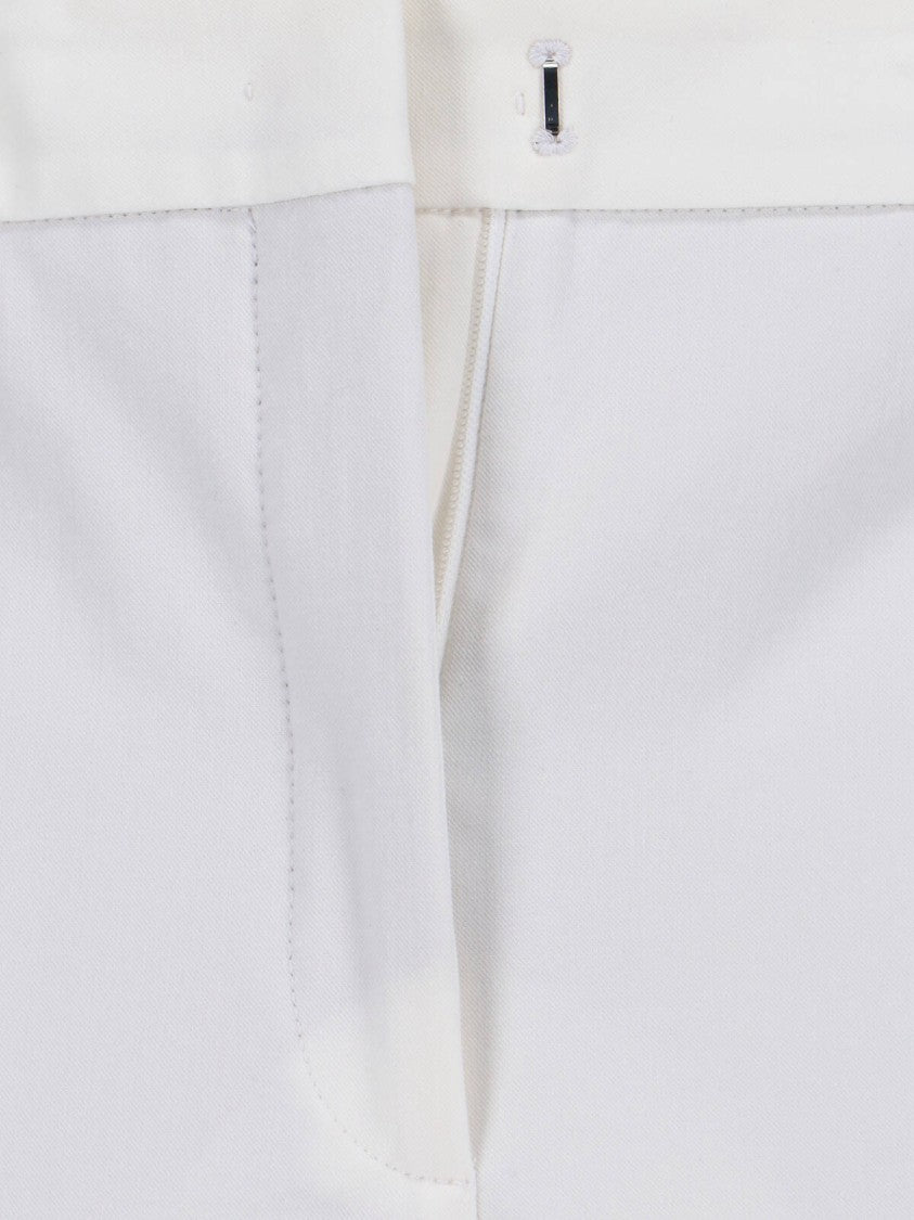 Incotex White Straight Leg Cotton Pants