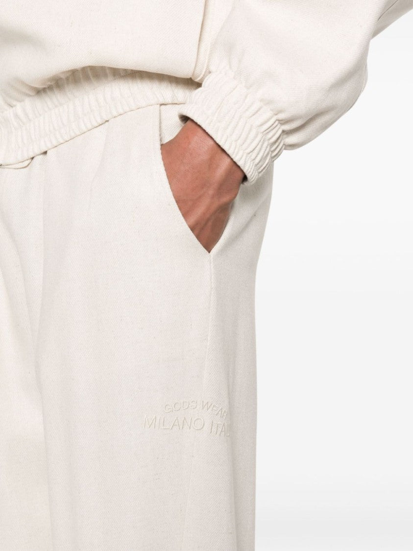 Gcds White Linen Trousers