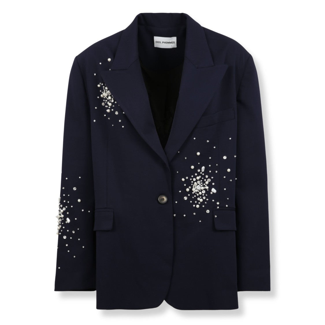 Des Phemmes Oversized Blazer With Classic Lapel And Wide Shoulders
