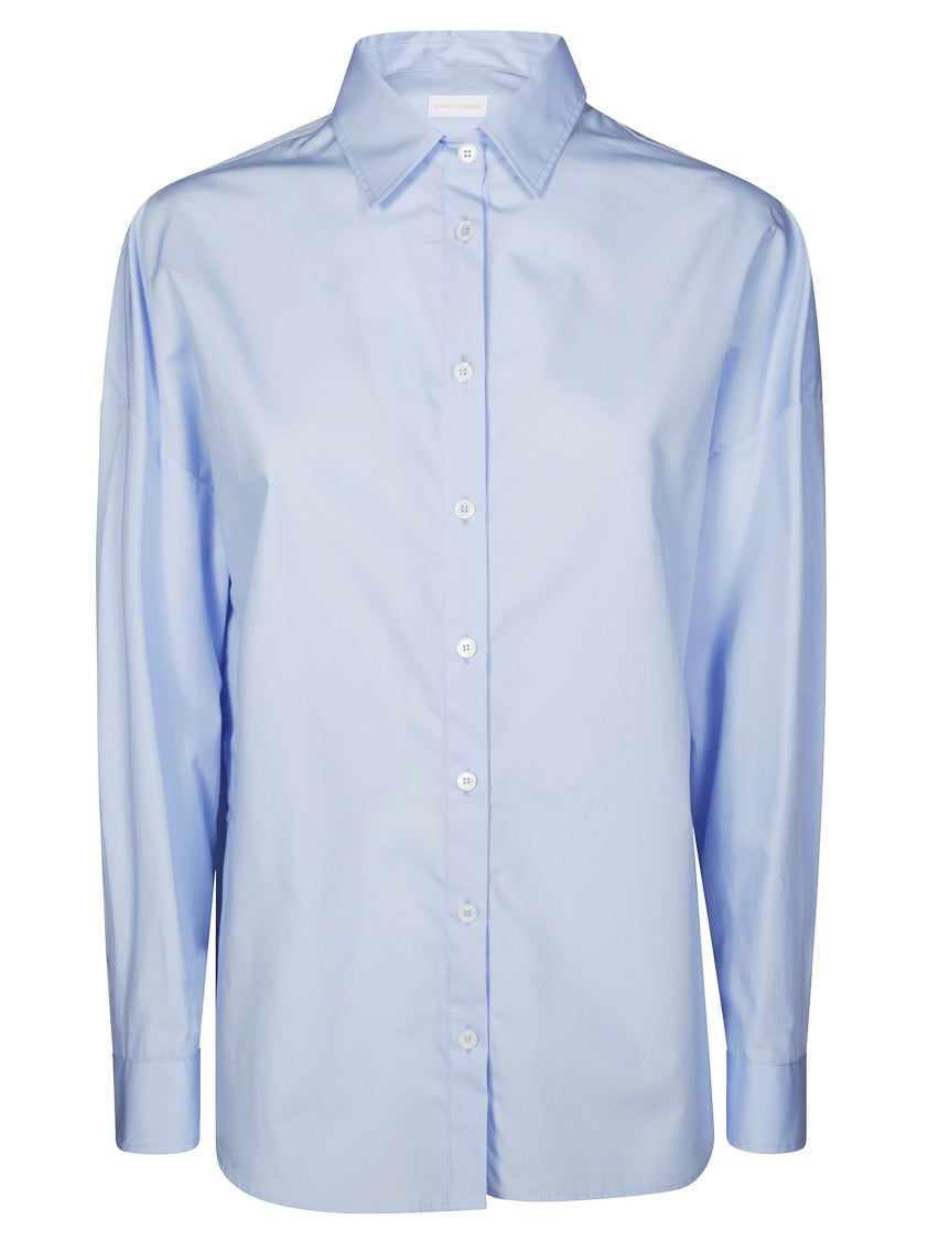 Friedman White Oversized Cotton Shirt With Classic Collar