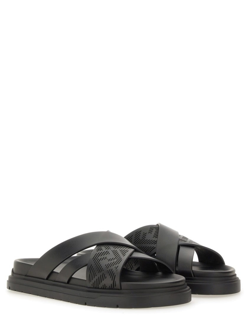Fendi Black Slide Sandals