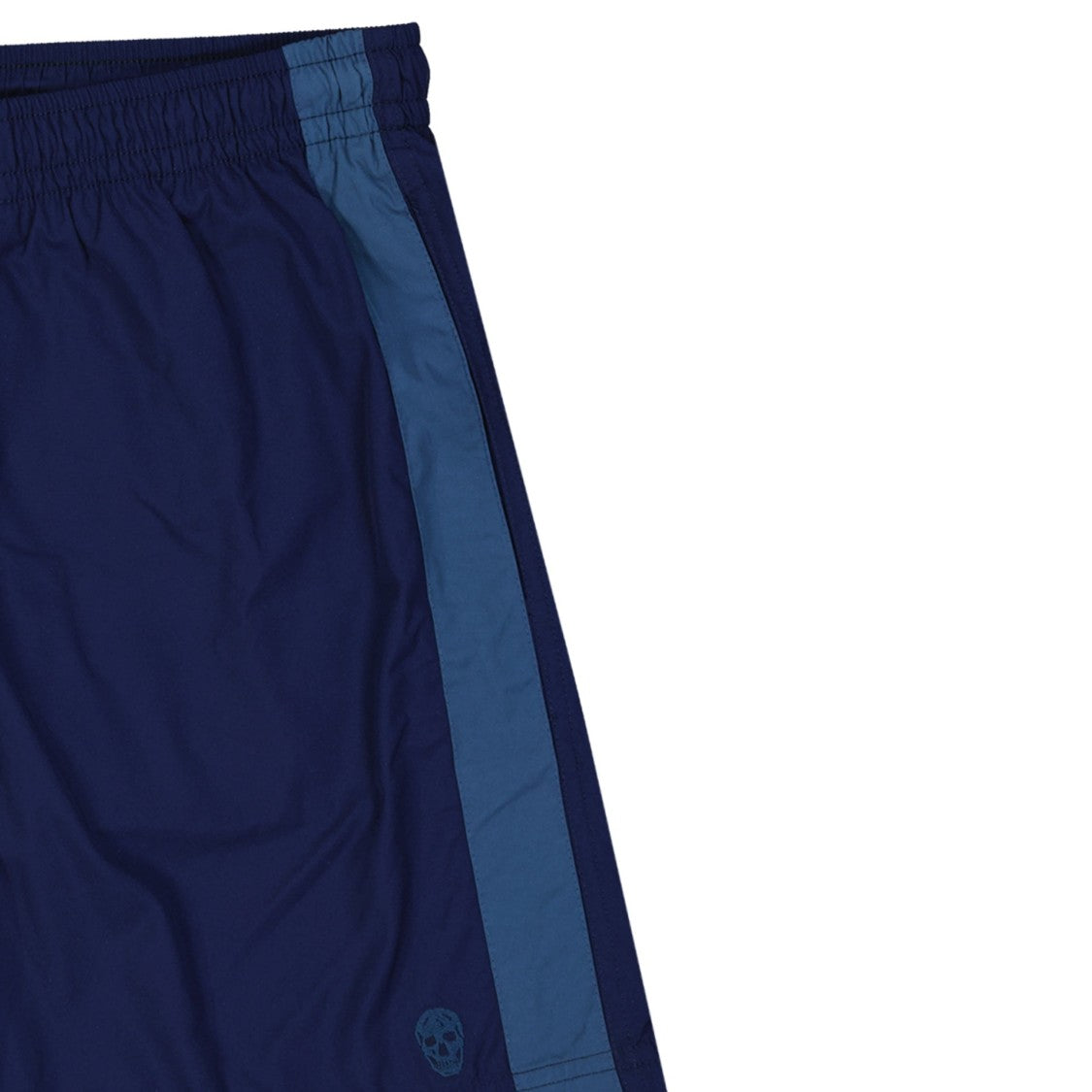 Alexander Mcqueen Blue Swim Shorts With Skull Motif