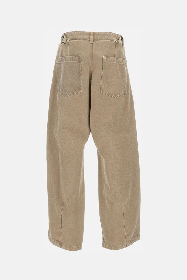 Wooyoungmi Relaxed Fit Cotton Wide-Leg Trousers