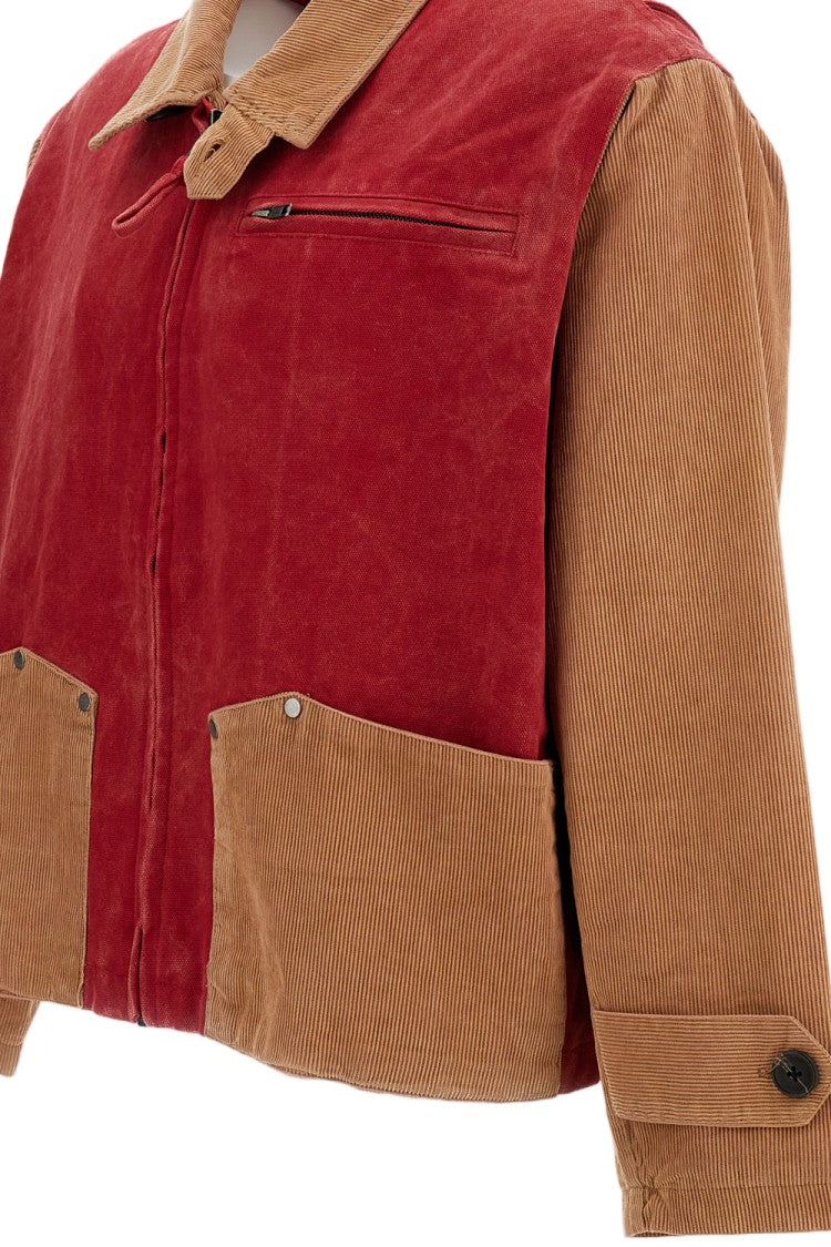 Found Trucker-Style Red Canvas Field Jacket