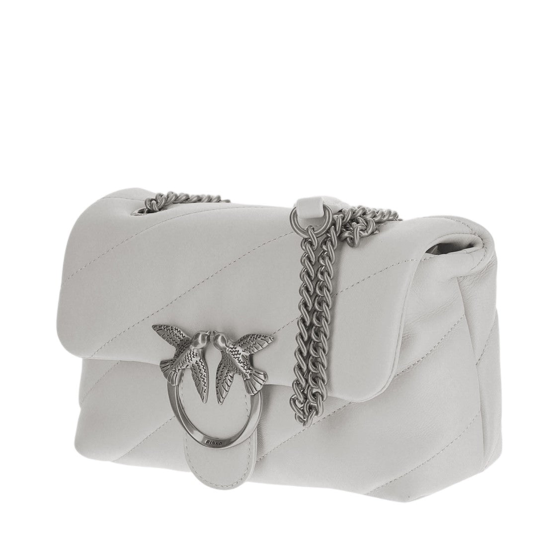 Pinko Mini Puff Shoulder Bag With Love Birds Diamond Cut Detail
