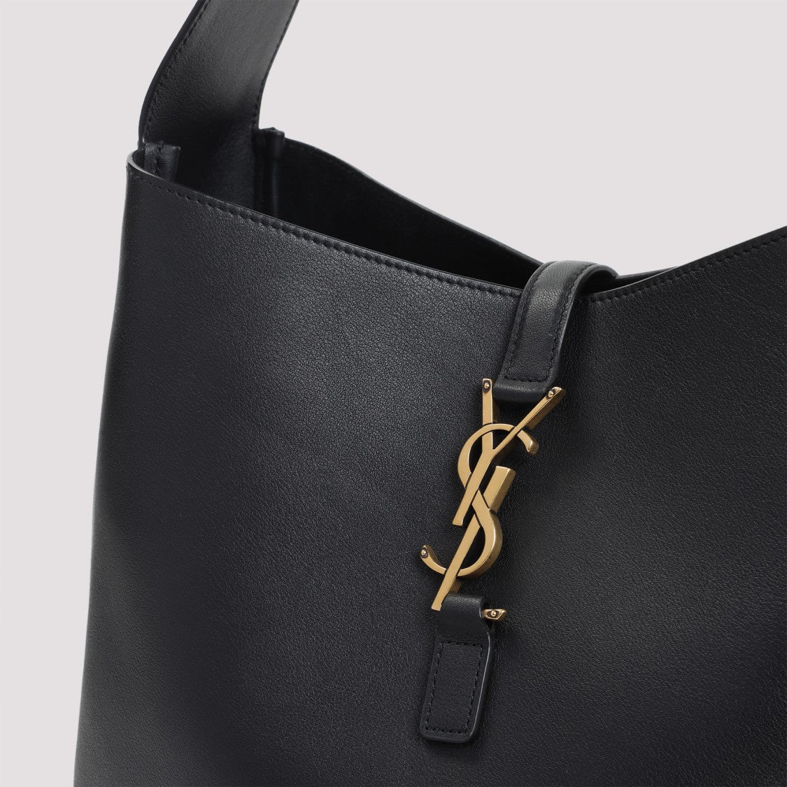 Saint Laurent Le 5A7 Black Calf Leather Shoulder Bag