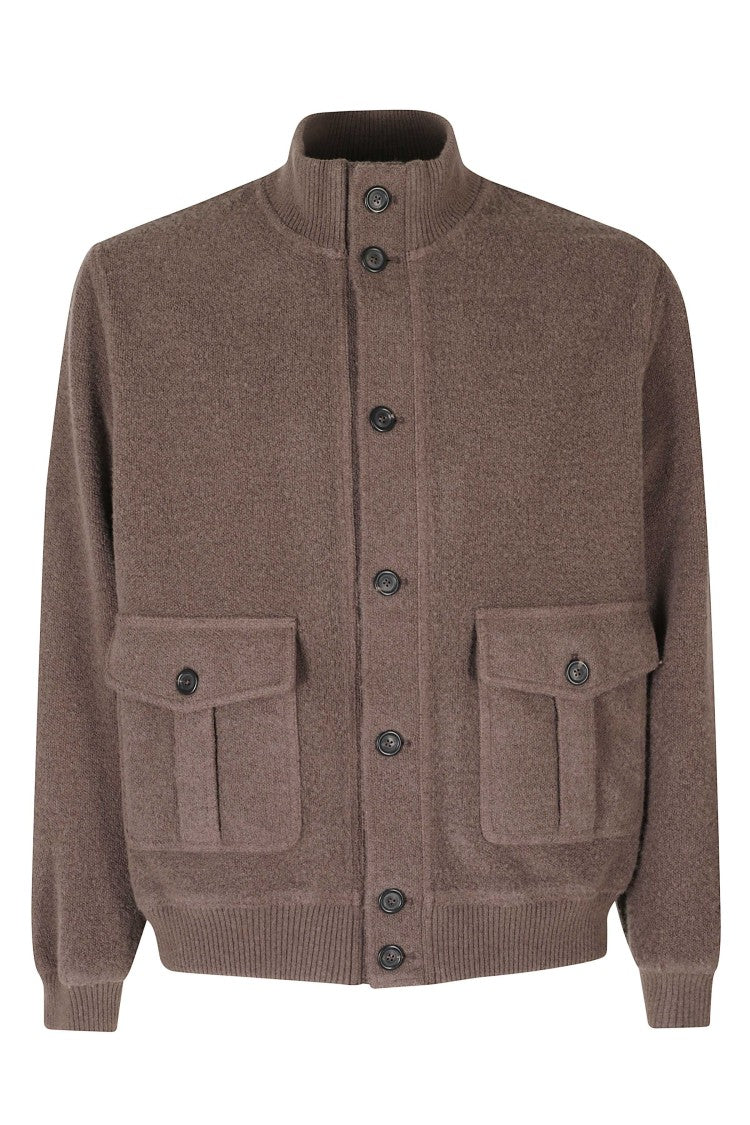 Circolo 1901 Boxy Cropped Pilot Jacket With Ribbed Collar