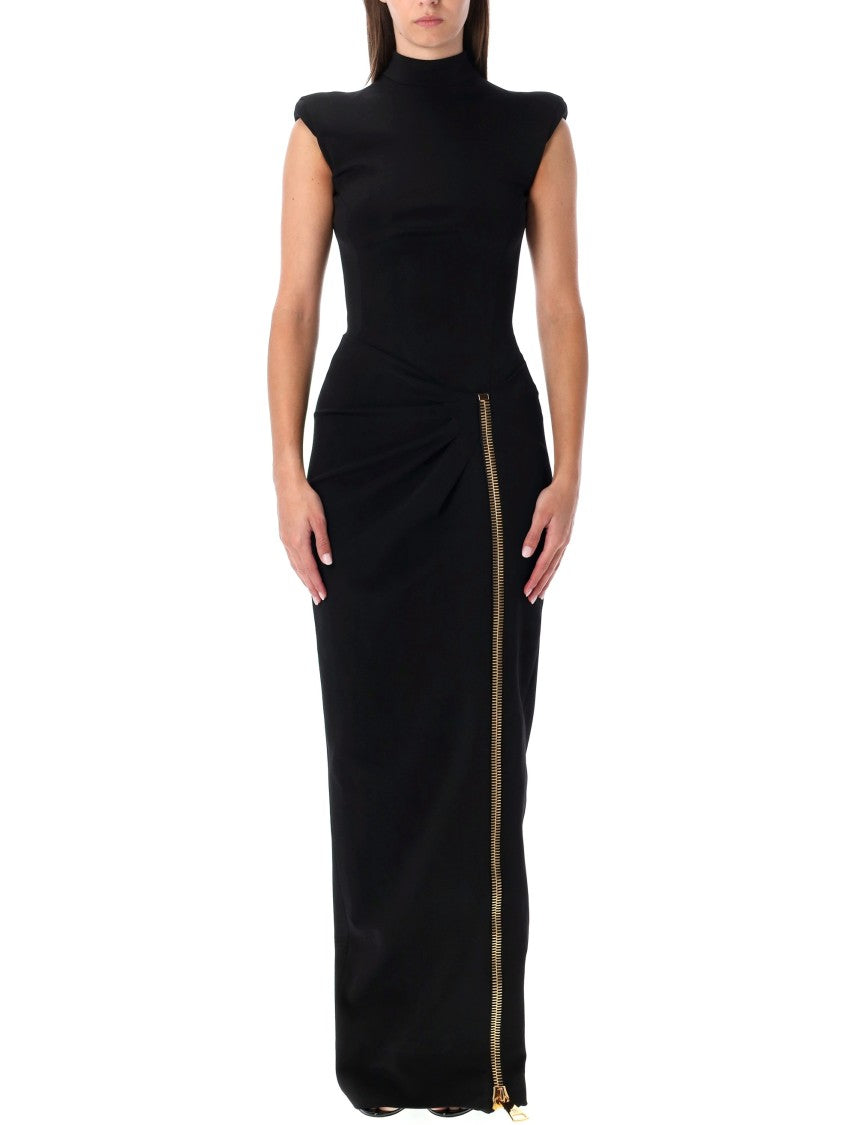 Balmain Long Gown Zip Detail