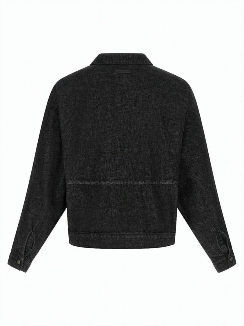 Fear Of God Cropped Black Denim Jacket