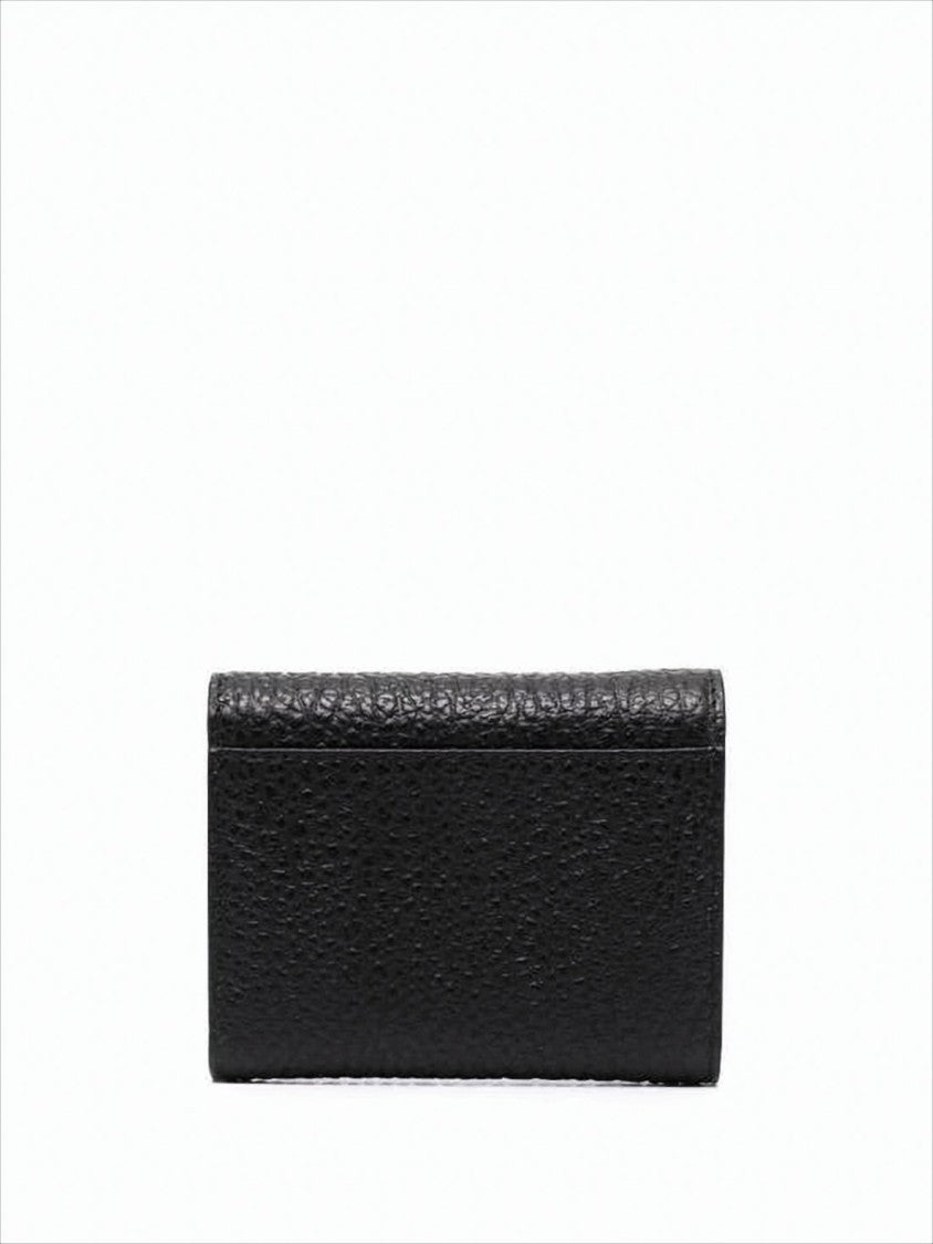 Maison Margiela Textured Calf Leather Wallet With Fold-Over Design