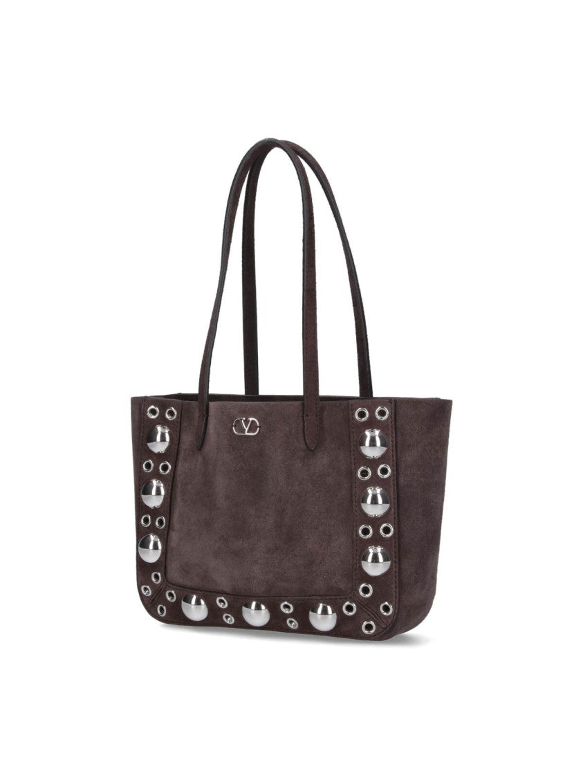 Valentino Garavani Mini 'Nellcôte' Tote Bag – Brown