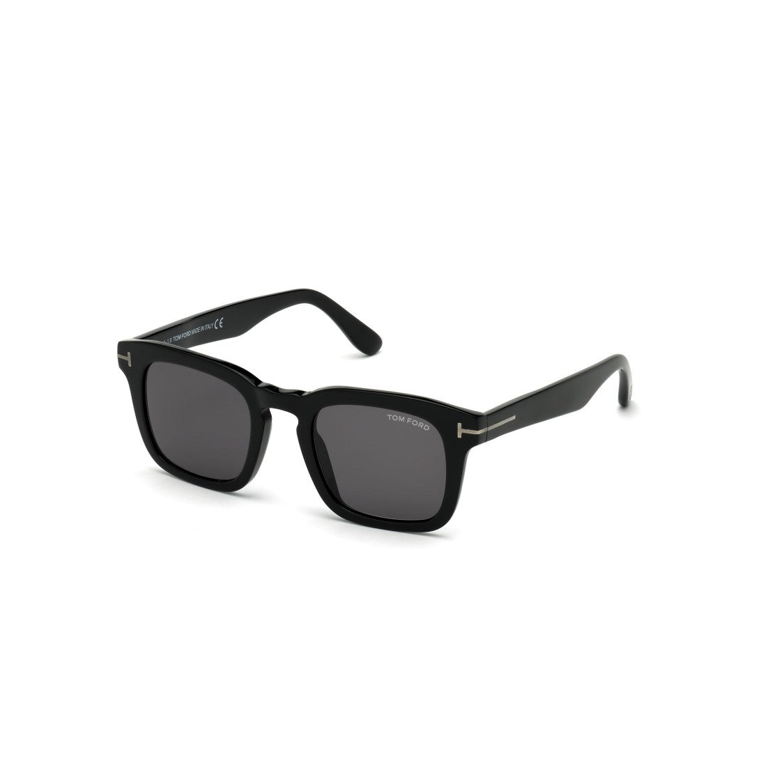 Tom Ford Bold Square Acetate Sunglasses With Glossy Black Finish