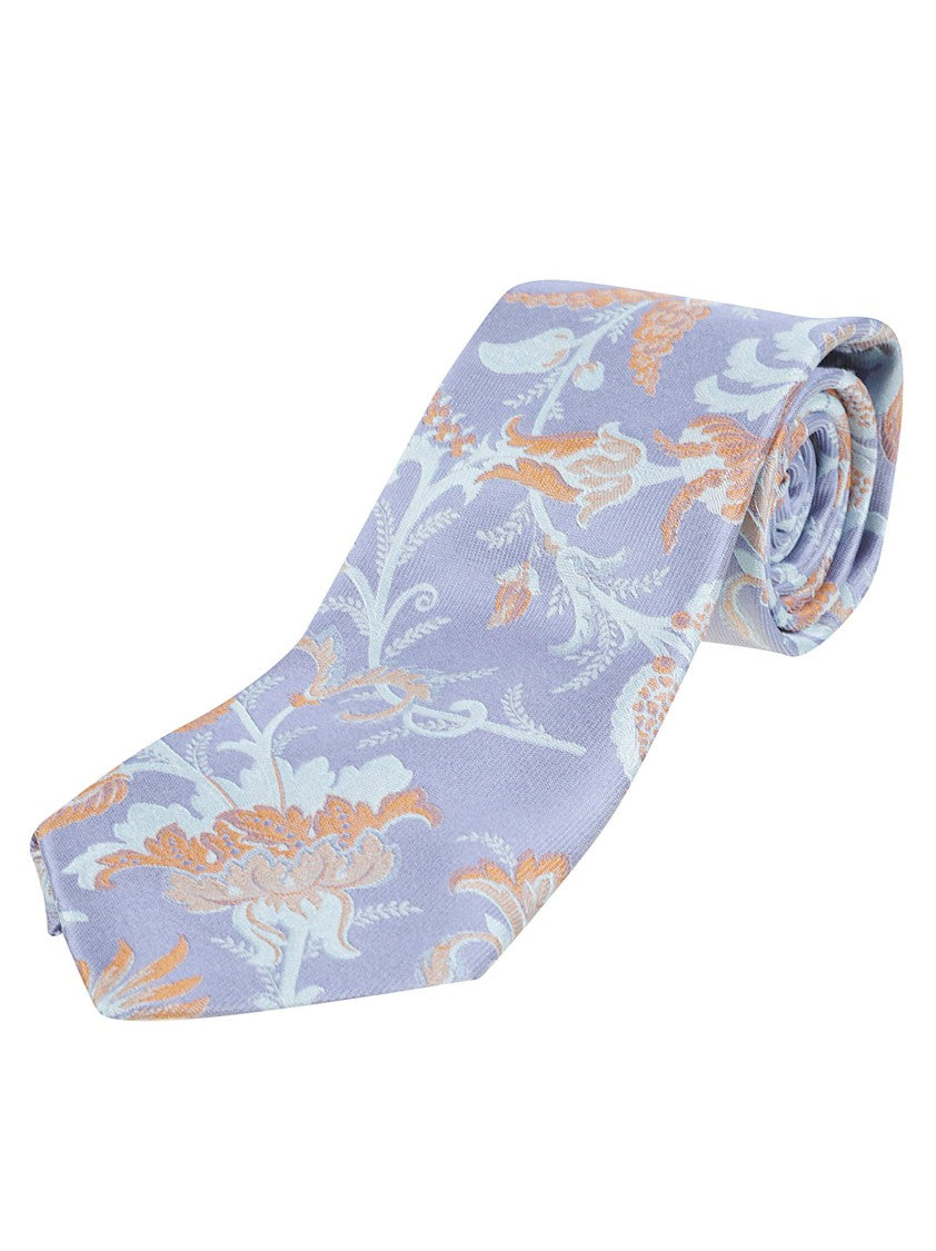 Etro Floral Pattern Silk Tie