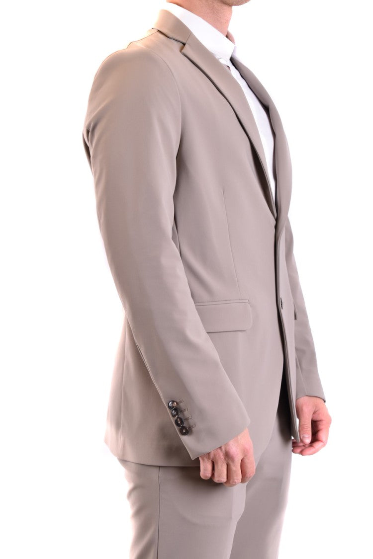 Rrd Tailored Beige Blazer With Two-Button Closure And Notch Lapels