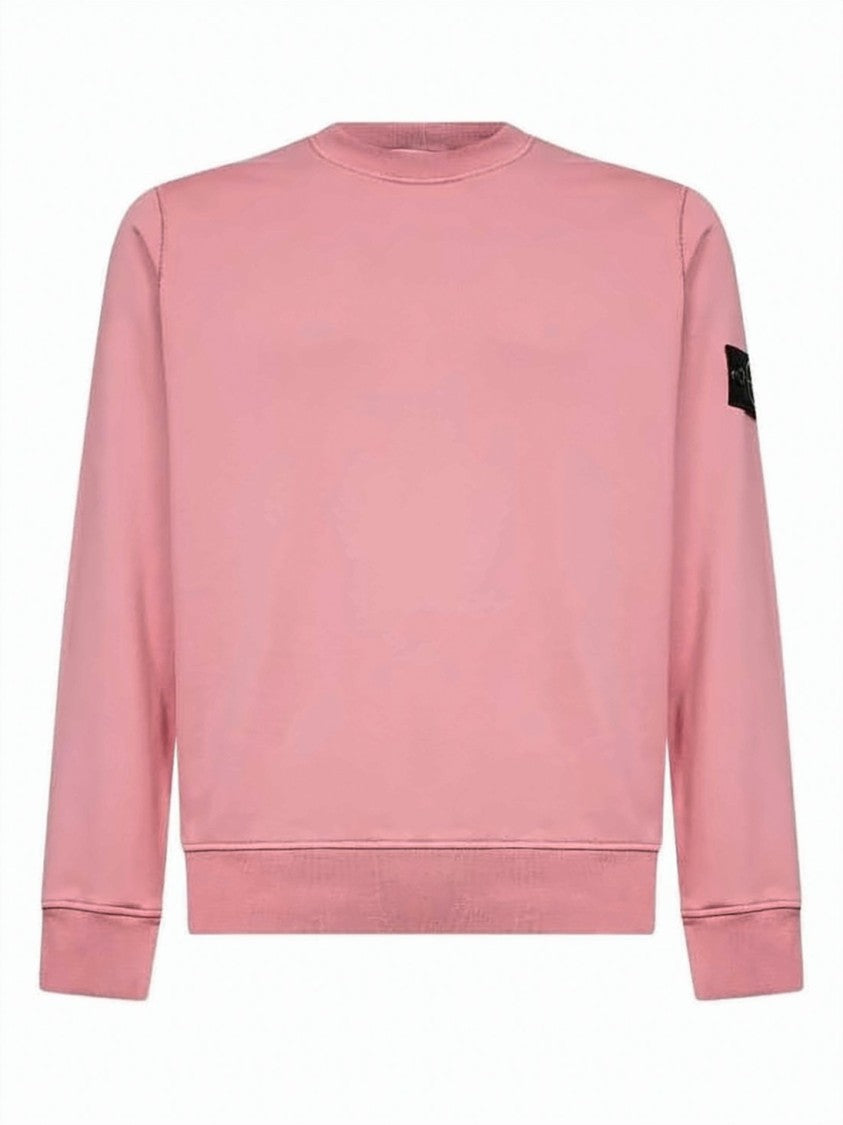 Stone Island Organic Cotton Fleece Crewneck Sweatshirt