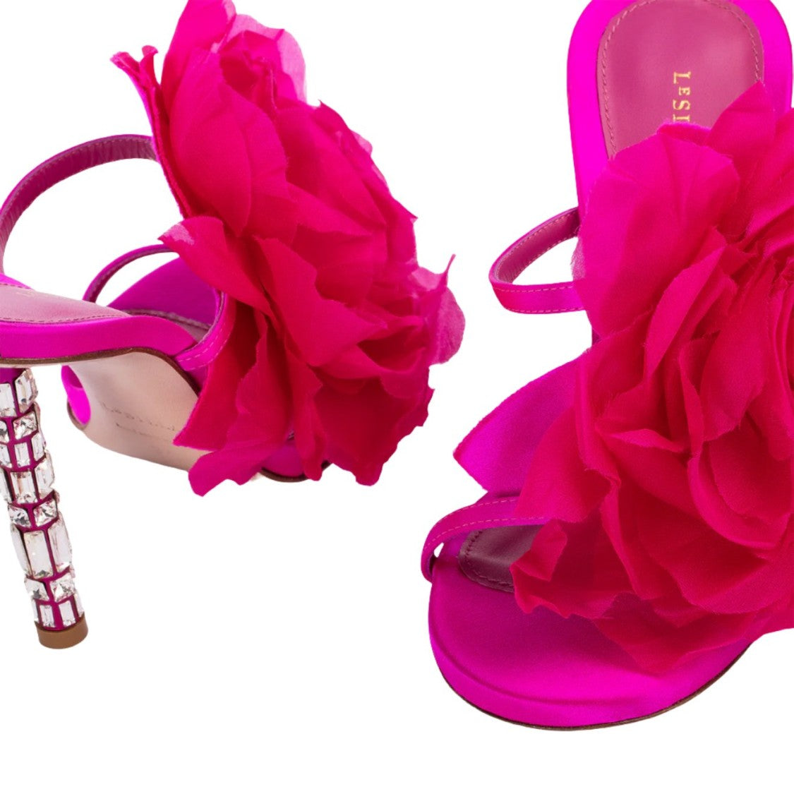 Le Silla Rose Satin 100 Sandals