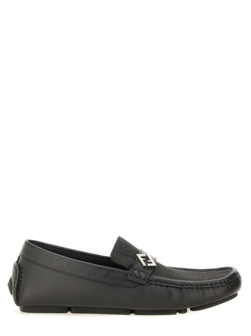 Fendi Ff Squared Driver Monogram Loafers