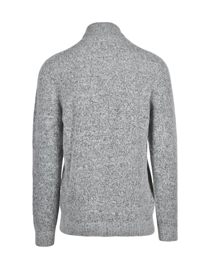 Scaglione High-Neck Merino Wool Sweater With Textured Knit