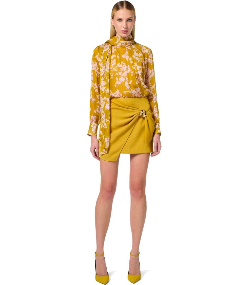 Elisabetta Franchi Curry Wrap Skirt