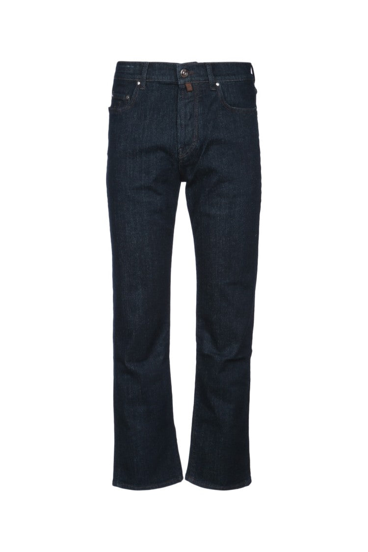 Jacob Cohen Straight Leg Dark Indigo Denim Jeans