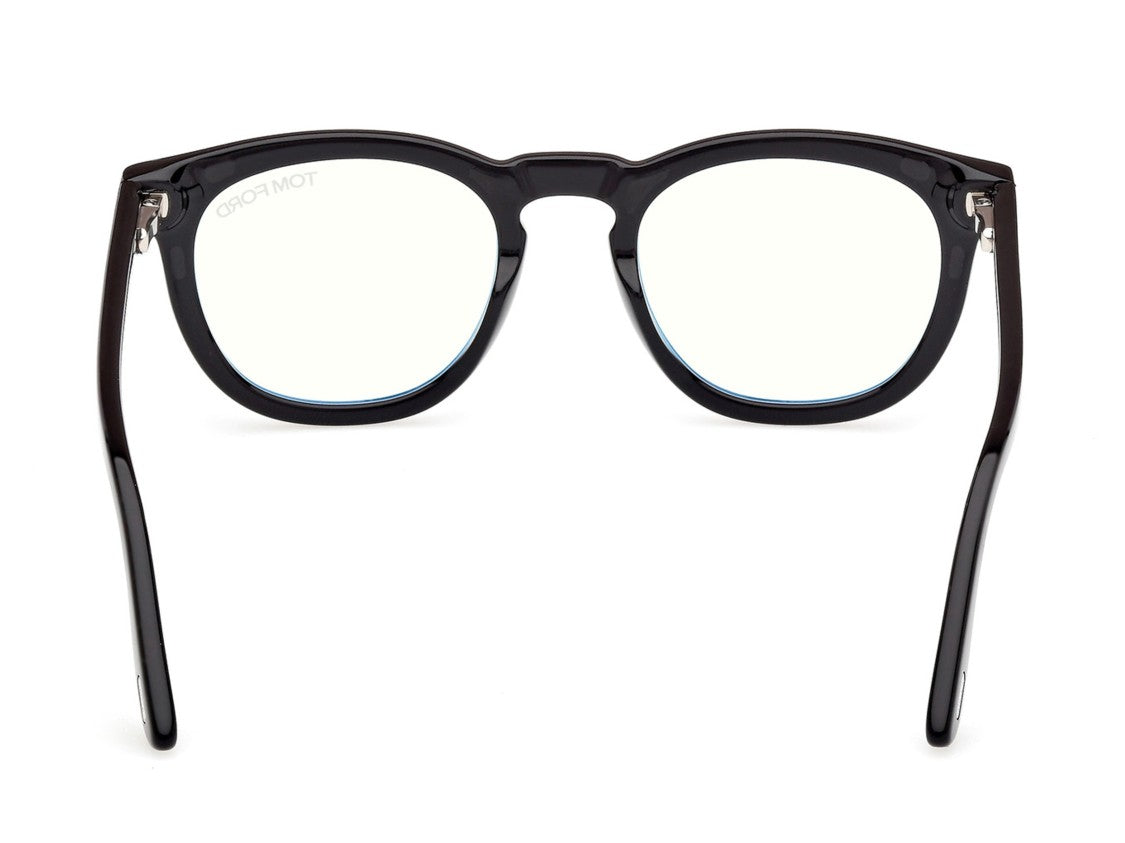 Tom Ford Black Ft5993-B Clip-On Acetate Oversized Round Sunglasses