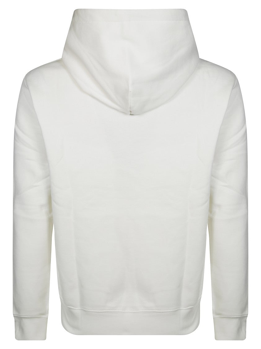 Polo Ralph Lauren Graphic-Emblazoned White Hoodie With Drawstring Hood