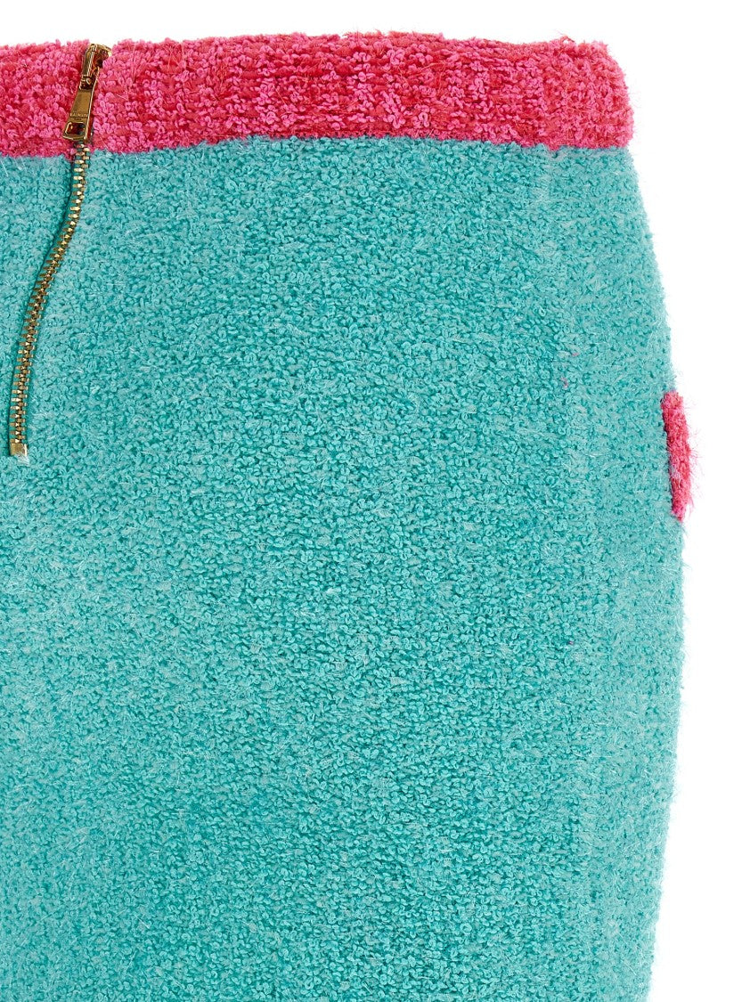 Balmain Leone' Button Two-Tone Skirt