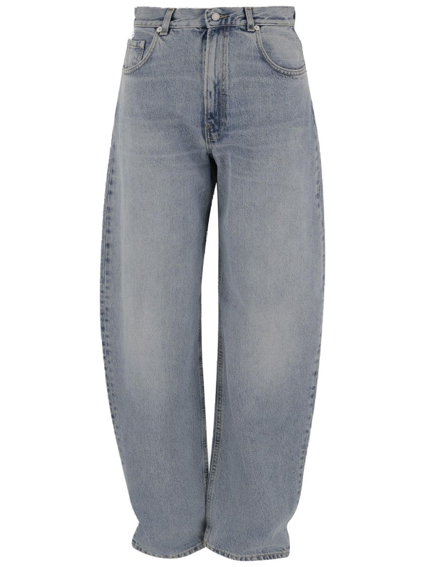 Haikure Loose-Fit Cotton Denim Jeans With Classic Five-Pocket Design