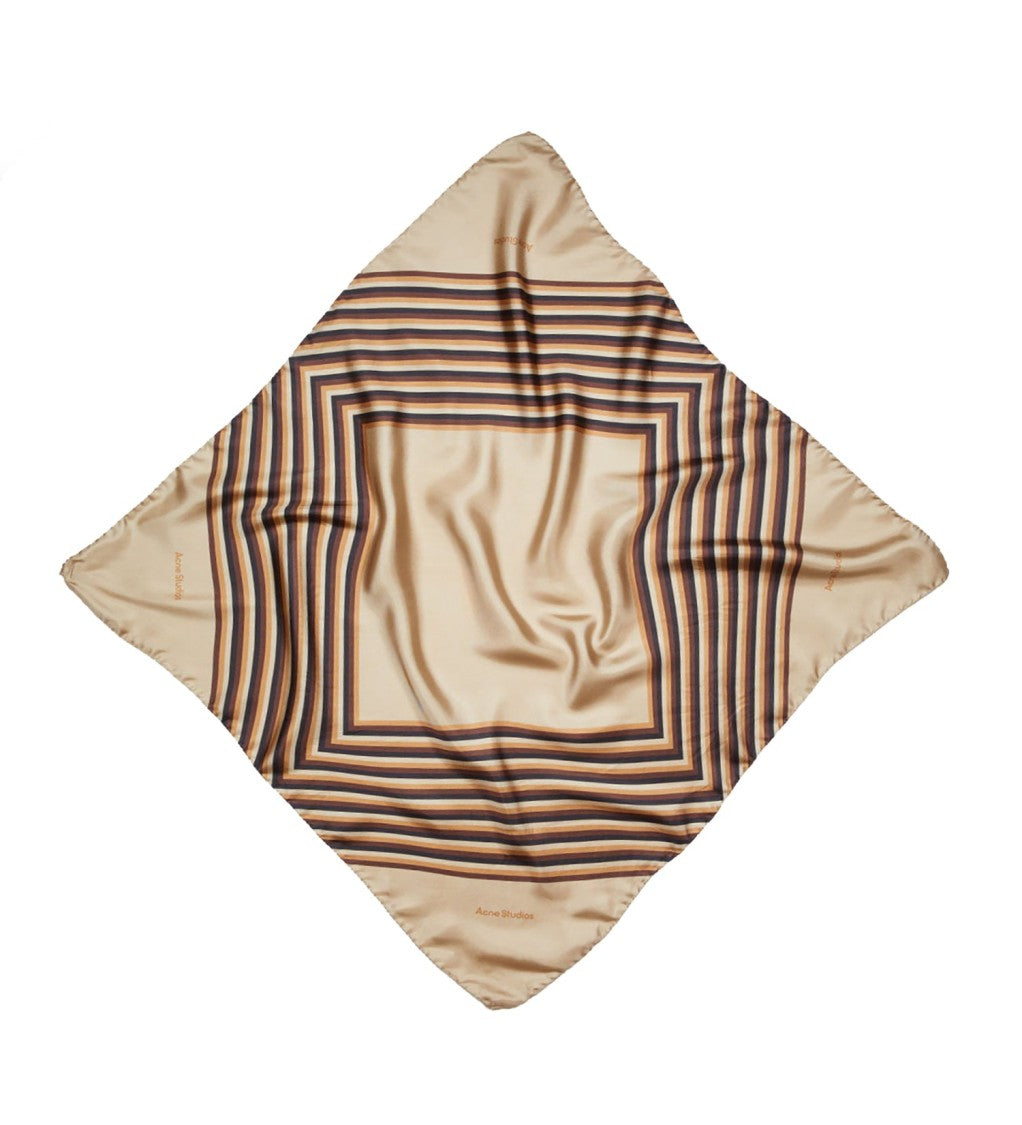 Acne Studios Beige Striped Scarf