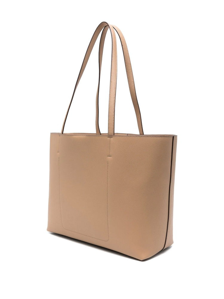 Dkny Structured Brown Cow Leather Avril Tote Bag