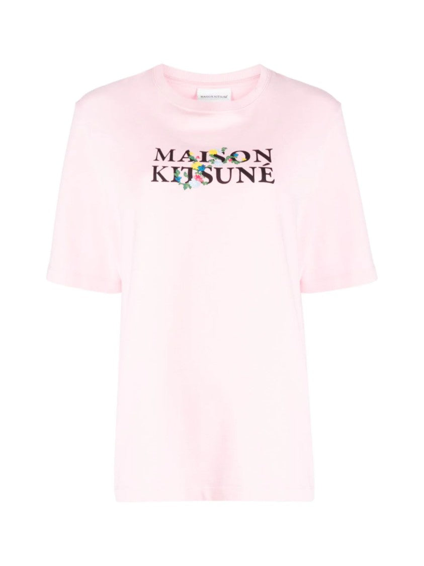 Maison Kitsuné Flowers Print Classic Logo T-Shirt