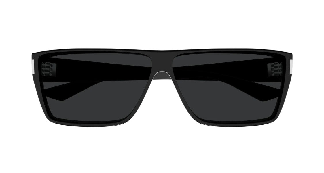Saint Laurent Black Minimalist Accents Oversized Square Sunglasses