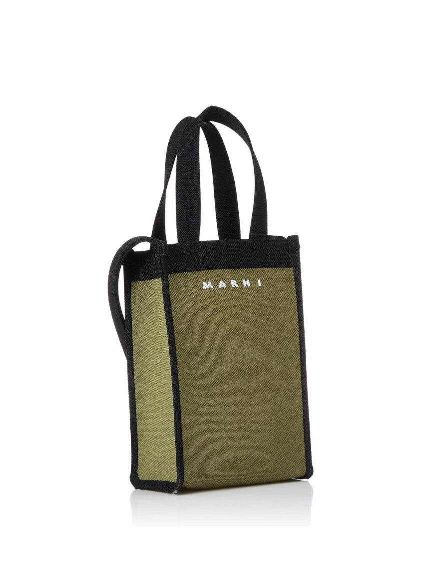 Marni Logo Knit Crossbody Tote Bag