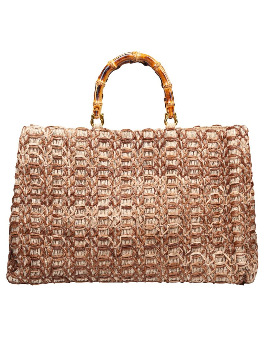 La Milanesa Natural Plage Jute And Viscose Shopping Bag