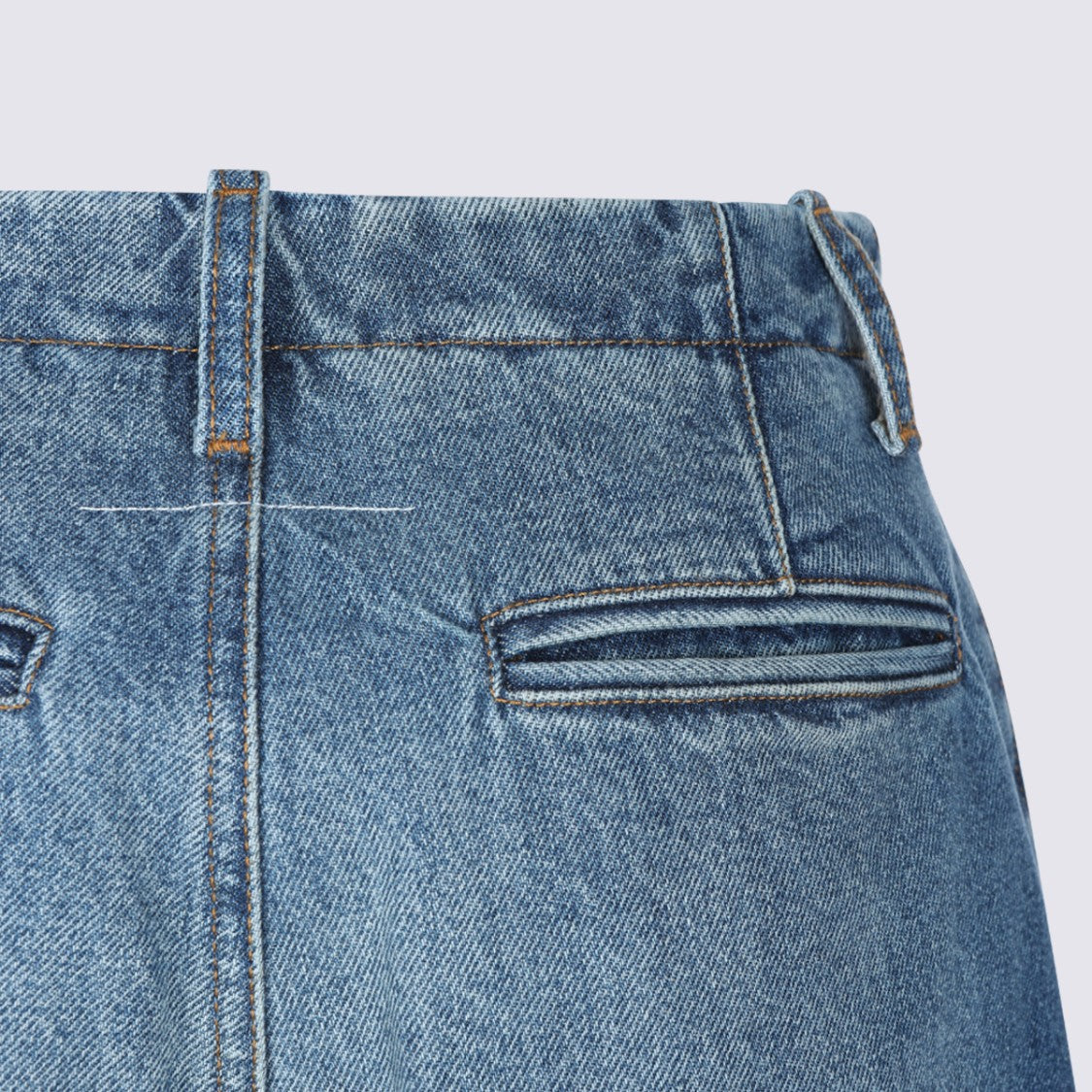Mm6 By Maison Margiela High-Waisted Straight-Leg Jeans With Subtle Whiskering