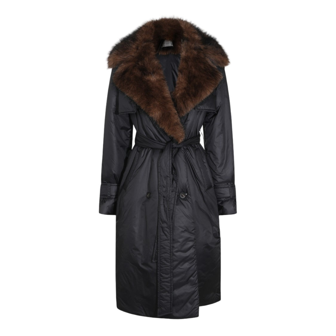 Antonelli Firenze Belted Long Fur-Collar Down Jacket