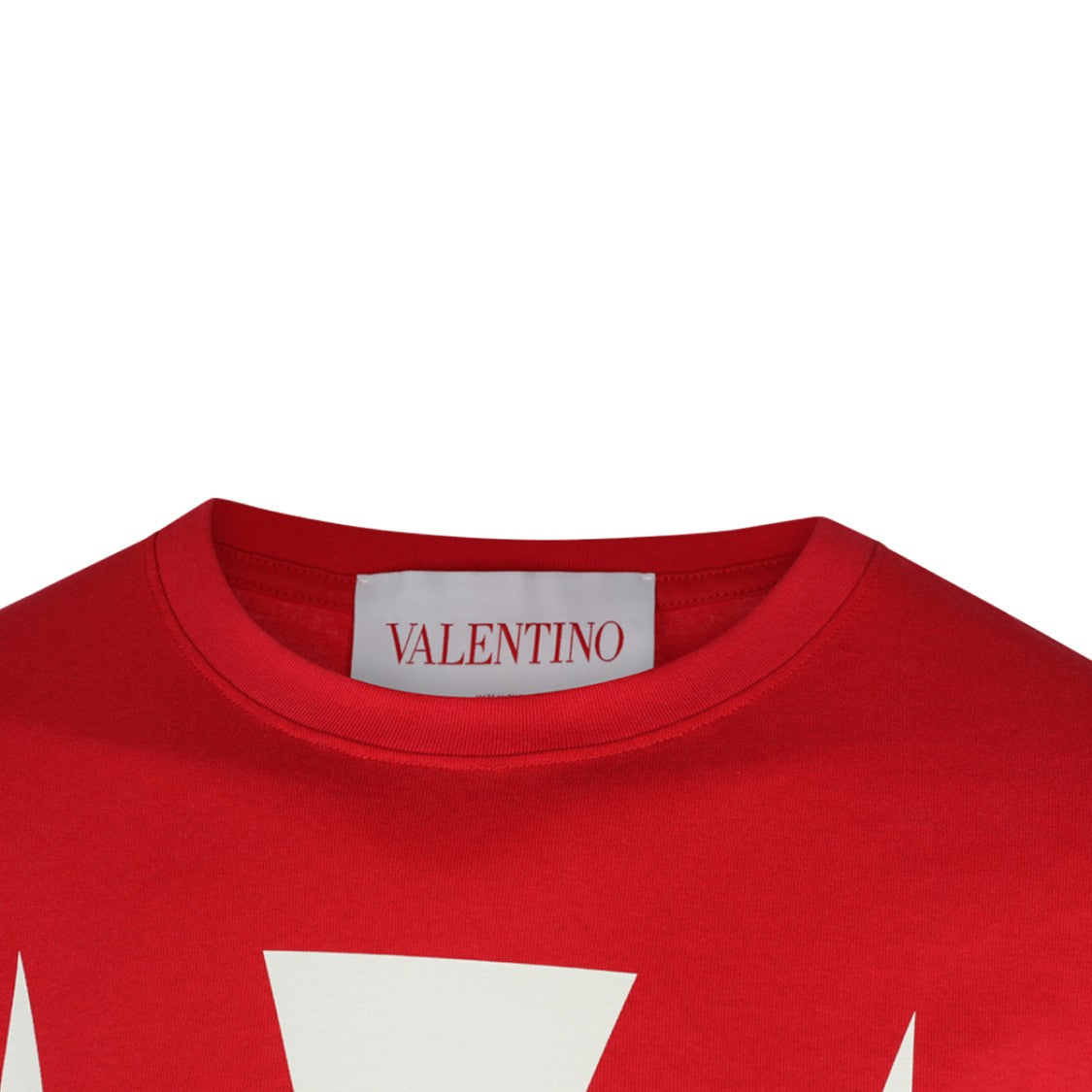 Valentino Red Cotton Frontal Print T-Shirt